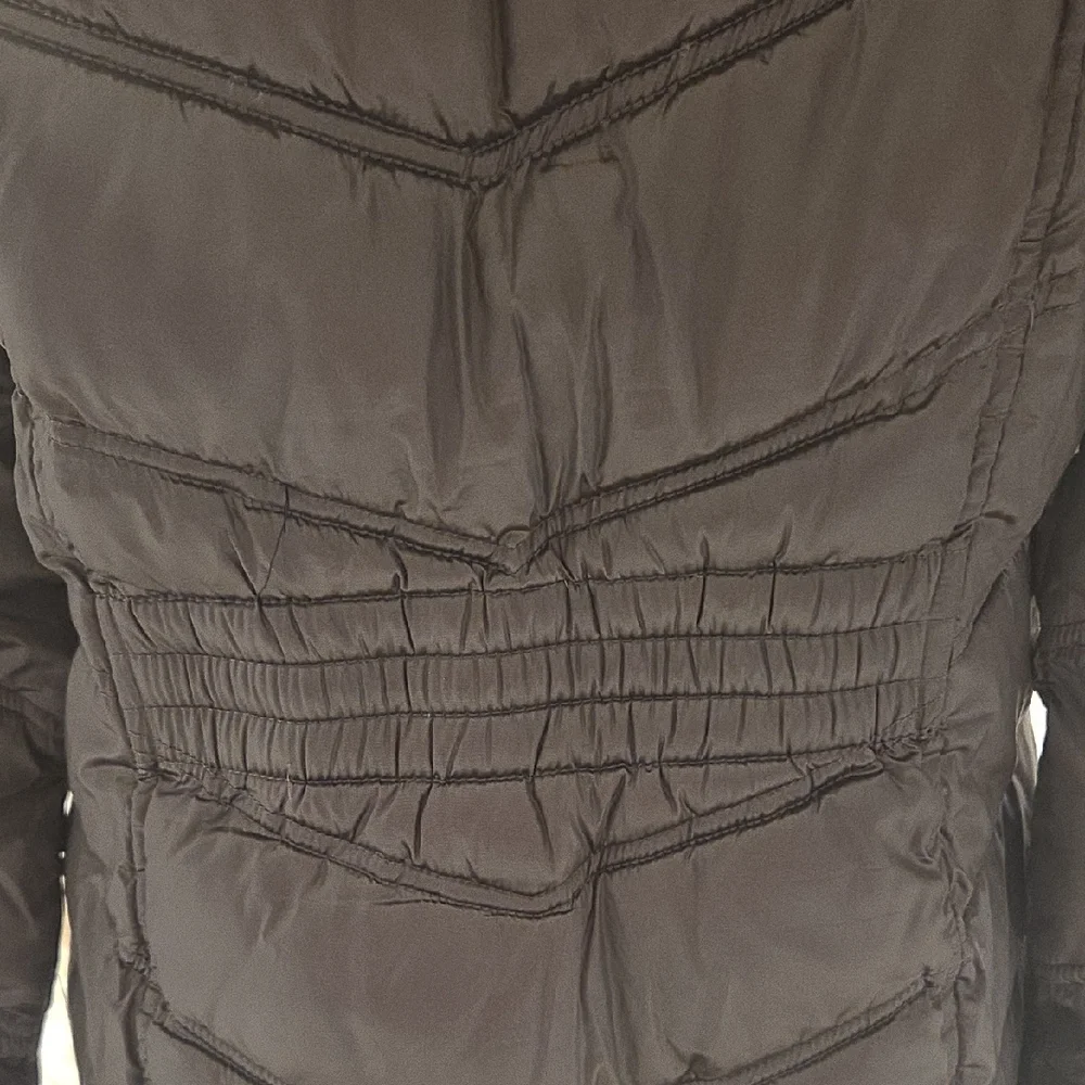 Calvin Klein Shiny Silver Puffer Coat
